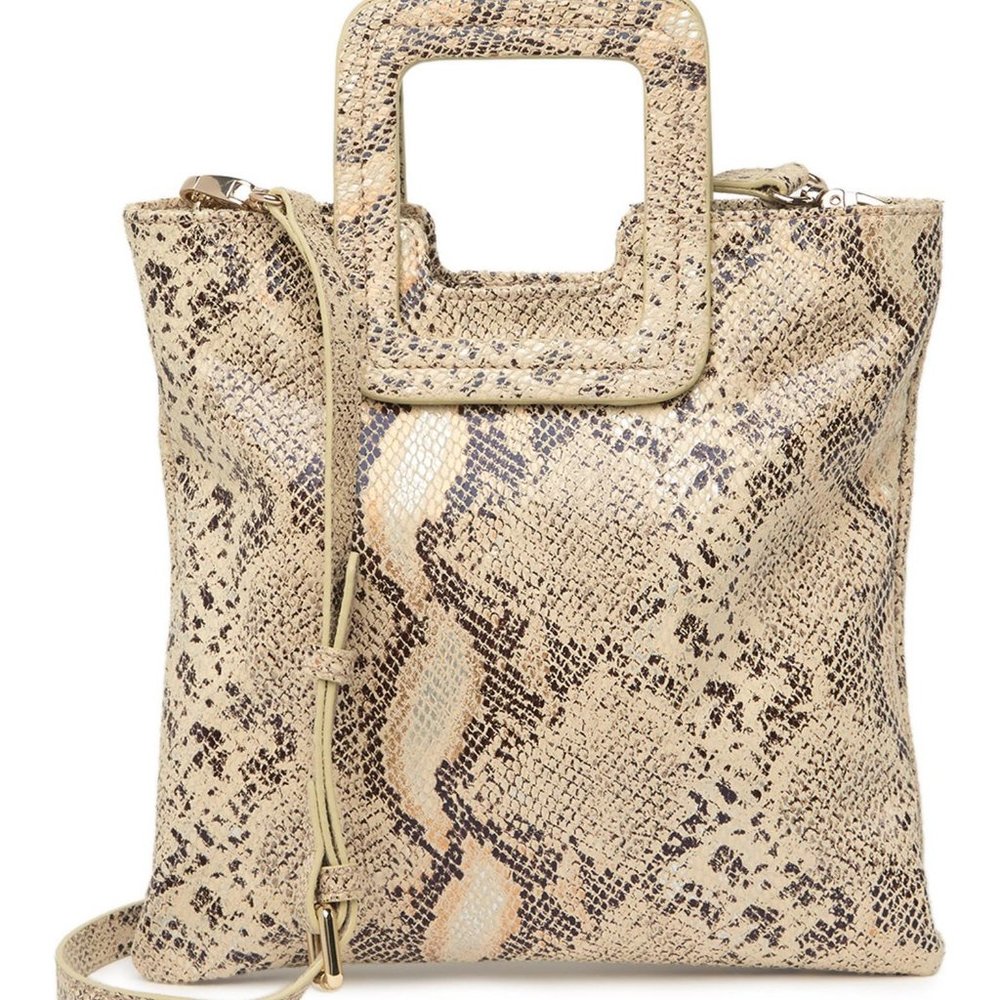 TMRW STUDIO  Snakeskin Embossed Foldover Clutch